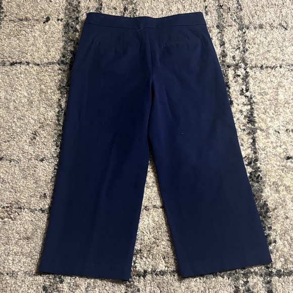 LOFT Deep Blue Dress Capri Wide Leg Pants - Picture 10 of 11